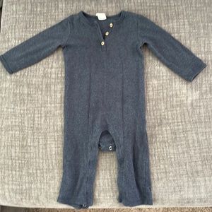 Dark Blue, one piece with snaps 12M